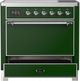 Ilve® Majestic III 36" Emerald Green Pro Style Induction Range with Solid Door and Chrome Trim-3