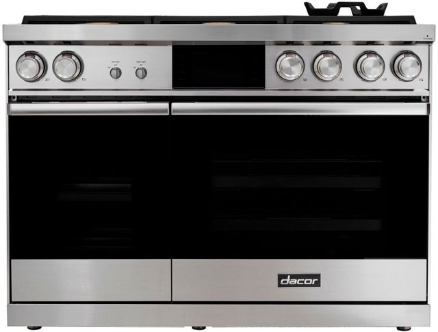 Dacor® 48" Silver Stainless Pro Style Dual Fuel Range-0