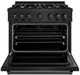 ZLINE Classic 36" Black Stainless Steel Pro Style Gas Range -1