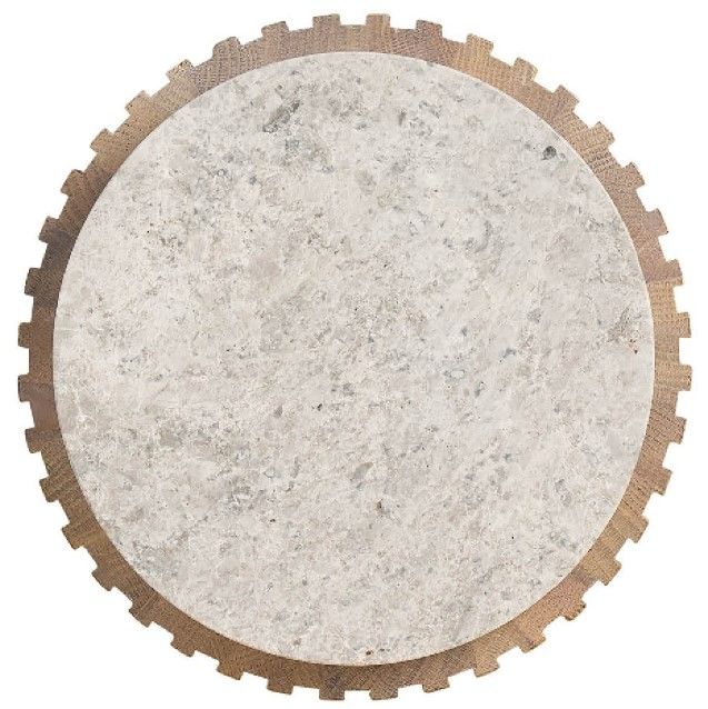 Universal Explore Home™ Avaline Carmen White Spot Table with Skylar Base-1