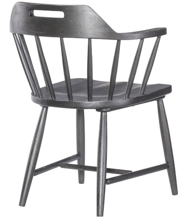 Legacy Classic Vintage Market Kettle Black Spindle Back Dining Arm Chair-3