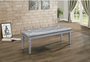 Mazin Furniture Allura Silver Bed Bench-1