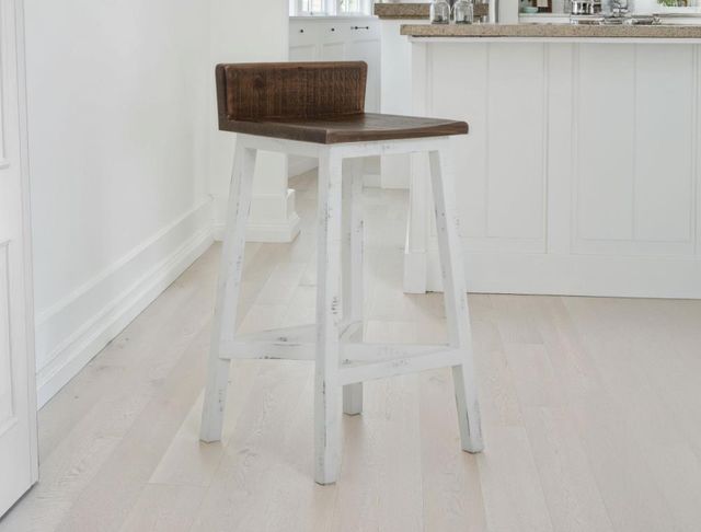 International Furniture Direct Pueblo Brown/White Bar Stool-1