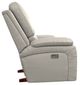 La-Z-Boy® Greyson Ice Leather Power Rocking Recliner with Headrest-2