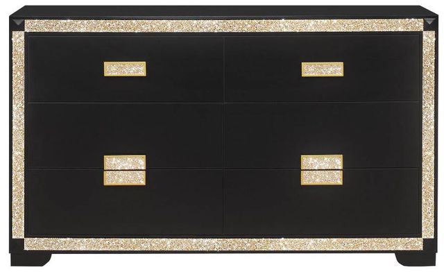 Global Furniture USA Blake Black/Gold Dresser-1