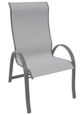 Telescope Casual Aruba Abalone/Graphite Aluminum/Fabric Outdoor Sling Supreme Stacking Arm Chair-0
