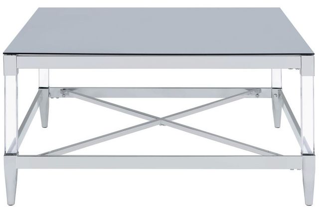 Coaster® Lindley 2-Piece Tempered Glass Top Occasional Table with Chrome Base Set-1