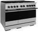 ZLINE Marino 48" Stainless Steel Pro Style Gas Range with Matte Black Accents-3