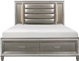 Mazin Furniture Tamsin Silver Gray Metallic Queen Bed-0