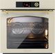 Ilve Nostalgie II 30” Antique White Pyrolytic Single Electric Wall Oven with Brass Trim-0