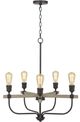 Cal® Lighting & Accessories Sion Iron/Natural Chandelier-1