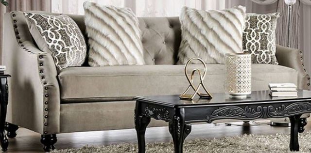 Furniture of America® Ezrin Light Brown Sofa-0