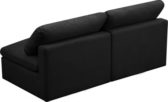 Meridian Furniture Plush Black Velvet Standard Cloud Modular Sofa-1