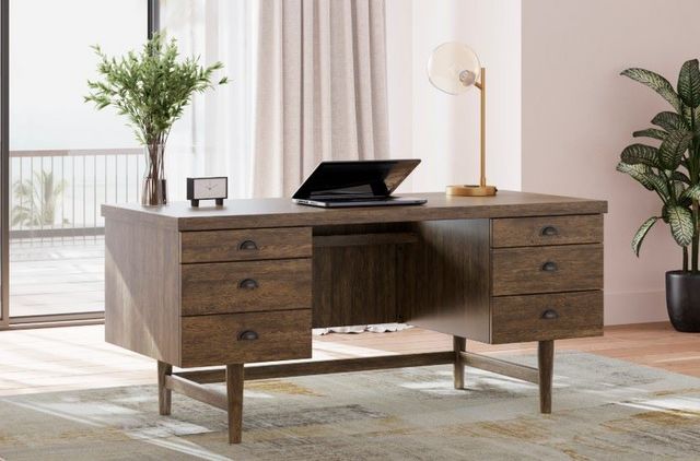 Signature Design by Ashley® Austanny Warm Brown Home Office Desk-7
