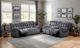 Furniture of America® Hieronymus Dark Gray Glider Recliner Chair-1