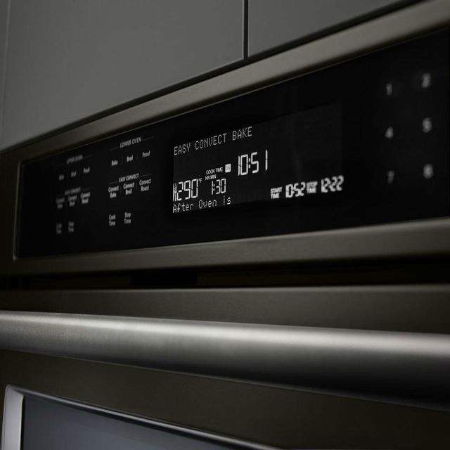 KitchenAid® 27" Black Stainless Steel with PrintShield™ Finish Electric Built In Double Oven-2