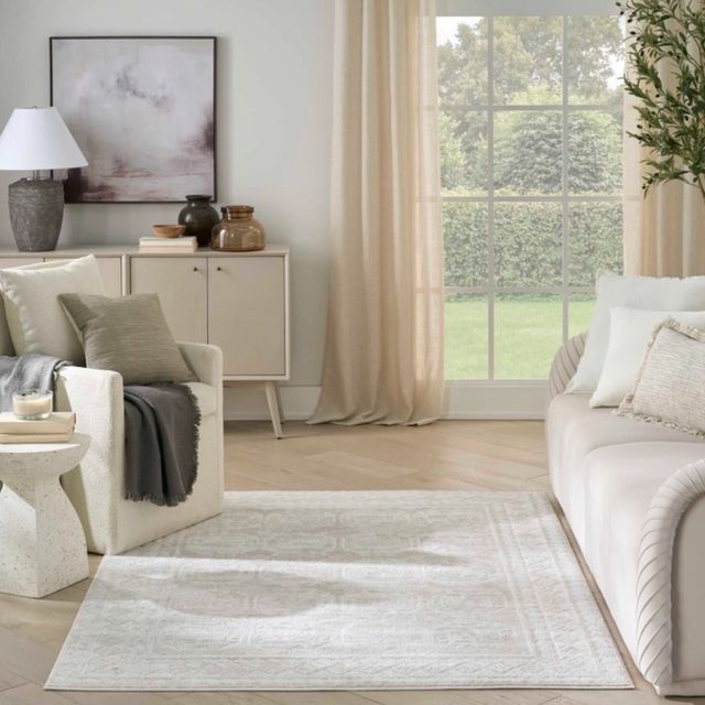 Nourison Home™ Dekor DEK01 Ivory Beige 5'x7' Style 1 Area Rug-1