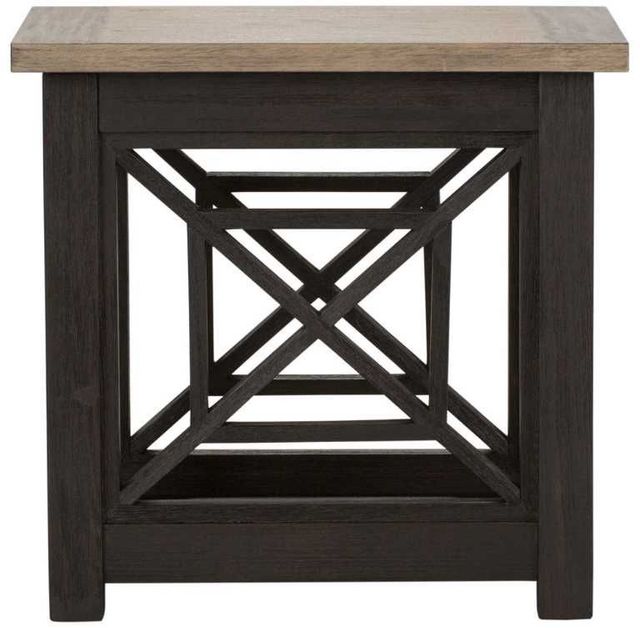 Liberty Furniture Heatherbrook Ash Chairside Table with Charcoal Base-3