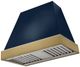AGA Euclid 36" Indigo Wall Mounted Range Hood with Antique Brass Trim-0