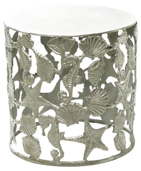 Deco Marche Silver Sea Life Side Table-1