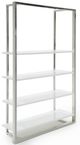 VIG Furniture Modrest Fauna Stainless Steel/White Bookshelf-0