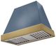 AGA Euclid 36" Stone Blue Wall Mounted Range Hood with Antique Brass Trim-0
