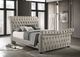 TEI SmartBuy Fabric Wheat Queen Upholstered Sleigh Bed-1