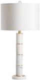 Crestview Collection Marble Column White Table Lamp-0