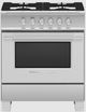 Fisher & Paykel 30" Brushed Stainless Steel with Black Glass Pro Style Gas Range-0