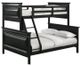 Elements International Calloway Antique Black Twin/Full Bunk Bed with Trundle-0