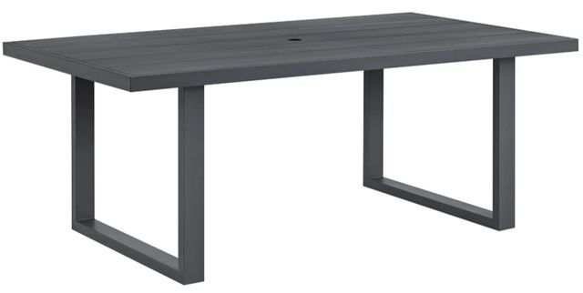 Elements International Playa Dark Gray Aluminum Outdoor Dining Table-0