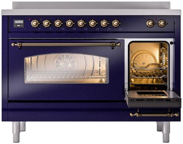 Ilve® Nostalgie II Series 48" Blue Pro Style Induction Range-3