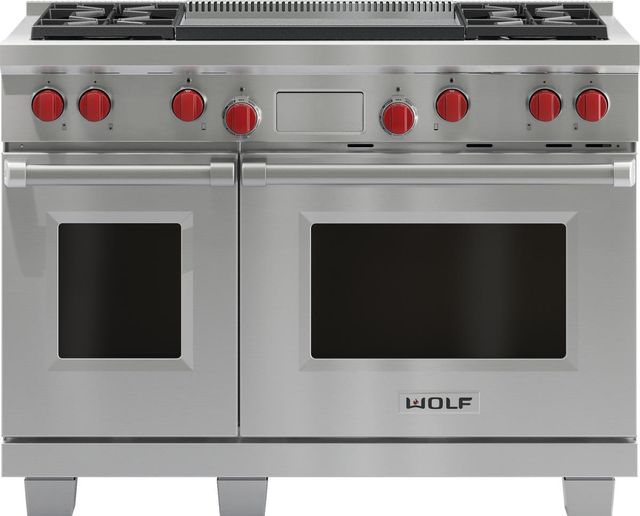 Wolf® 48" Stainless Steel Pro Style Dual Fuel Range-0