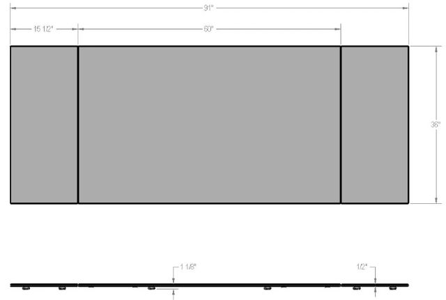 Amisco Customizable Amos 91" Rectangular Dining Table-3