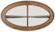 Magnussen Home® Kirkpatrick Weathered Walnut Demilune Cocktail Table with Glass Insert Top-4