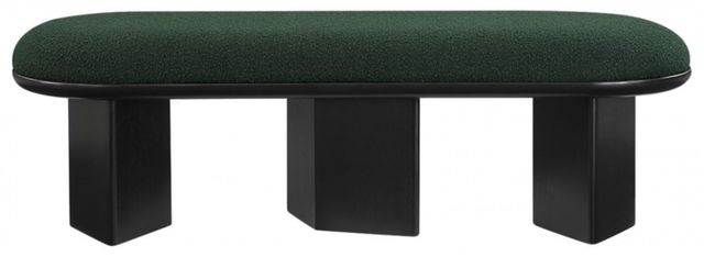 Meridian Furniture Wilshire Green/Black Upholstered Bench-1