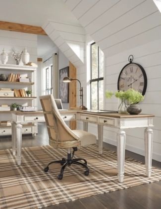 Signature Design by Ashley® Realyn 2-Piece Brown/White Office Desk Set-3