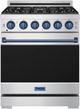 Thor Kitchen Gordon Ramsay Collection 30" Stainless Steel Pro Style Gas Range with Precision Knob Control and Blue Trim-0