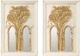 A & B Home 2-Piece Washed White/Gold Wall Mirrors-0