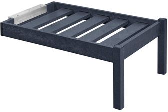 C R Plastics Tofino Slate Grey Sectional Chaise Extension-0