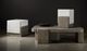 Bernhardt Monolith Millstone Top with Puma Side Table-1
