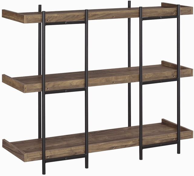 Coaster® Lawtey Aged Walnut 3-Shelf Bookcase-2