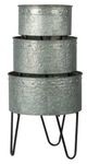A & B Home Acoma 3-Piece Gray Tub Set-1