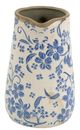 A & B Home Beige/Blue Flower Pitcher-3