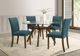 Coaster® Paxton 5-Piece Brown/Teal Blue Dining Table Set-1