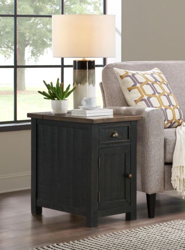 Martin Svensson Monterey Brown Chairside Table with Black Base-1