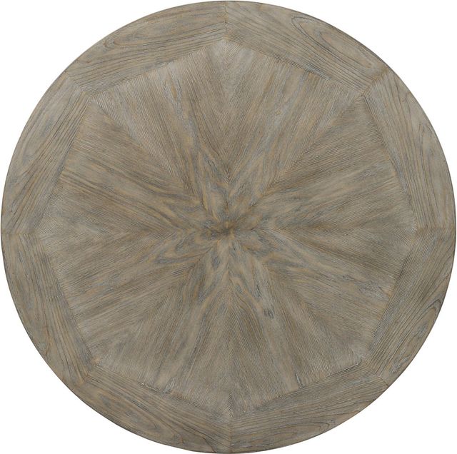 Powell® Franklin Gray Pub Table with Pewter Base-1