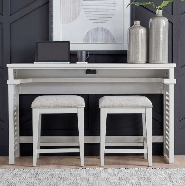 Liberty Furniture Berkley Square 3-Piece Linen/Taupe Console Bar and Stool Set-1