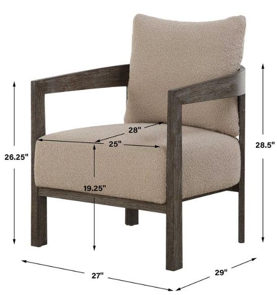 Uttermost® Sienna Sand Accent Chair-2