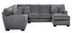 Porter International Designs Augusta 3-Piece Gray Sectional-1